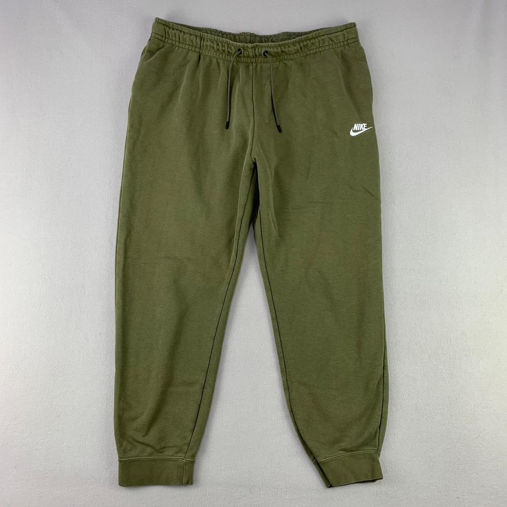 Nike Sportswear Club Fleece Joggers Womens 1X Green Sweatpants Lounge Travel